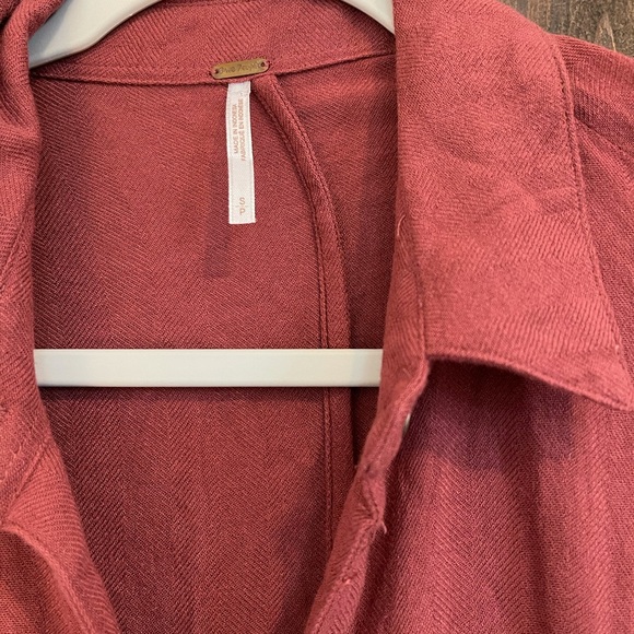 FREE PEOPLE Rust button down - Picture 3 of 3